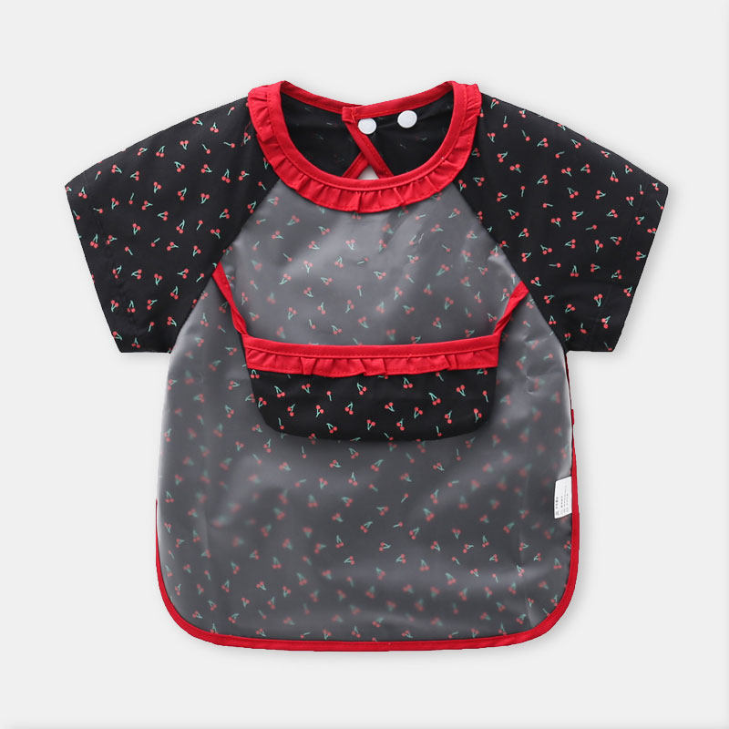 夏季宝宝吃饭罩衣婴儿防水围兜儿童防脏饭兜幼儿园护衣小孩画画