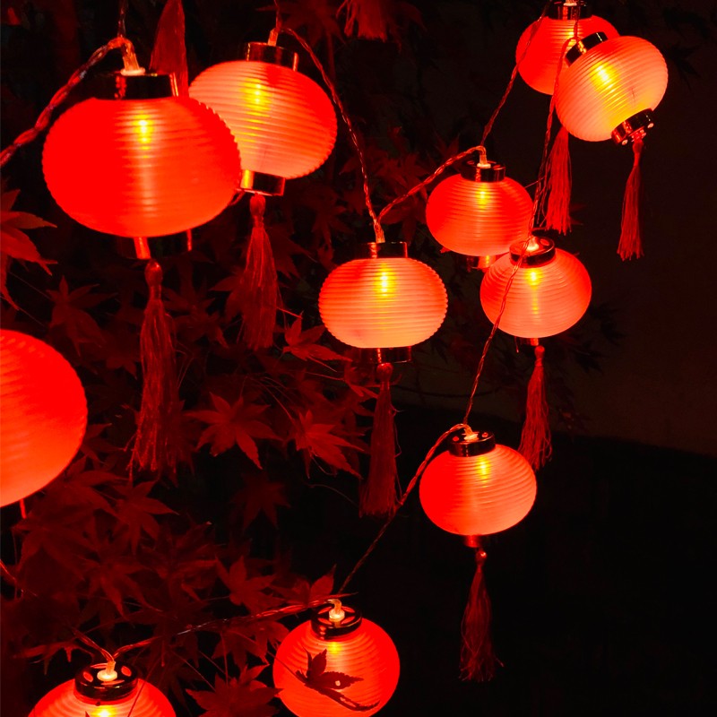 新年装饰led小灯笼串灯串家用过年氛围j布置节日灯串虎年春节彩灯