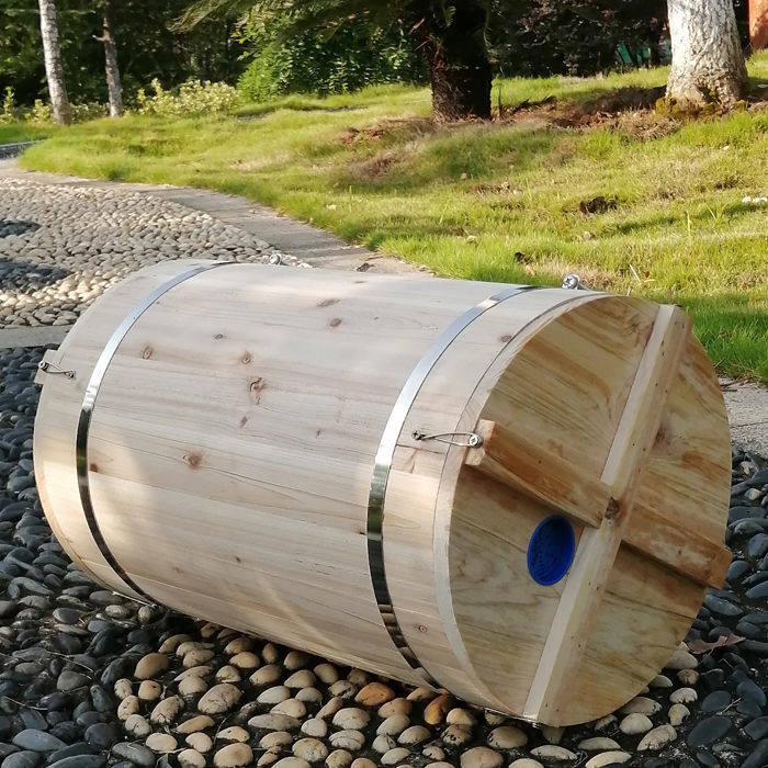 蜂箱圆桶圆桶蜂箱横养圆木桶蜂箱杉木加厚土养蜜蜂箱招蜂桶诱蜂桶