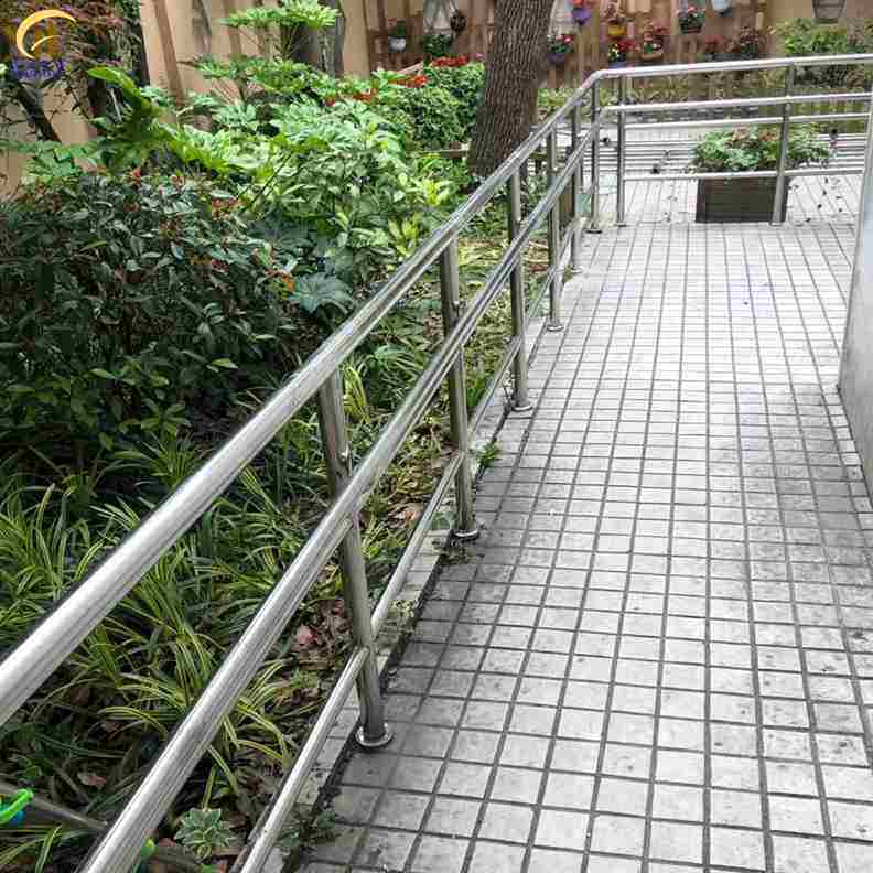 高档上海楼梯扶手安装阳台庭院不锈钢圆管焊接栏杆护栏简约现代扶