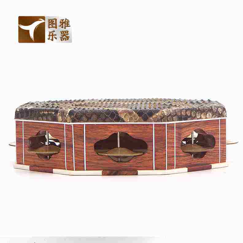 高档梵巢牌传统民族曲艺说唱乐器剧团满族单鼓酸枝木八角手鼓初学