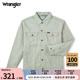 Wrangler威格24春夏新款男美式复古时尚宽松百搭翻领牛仔夹克外套
