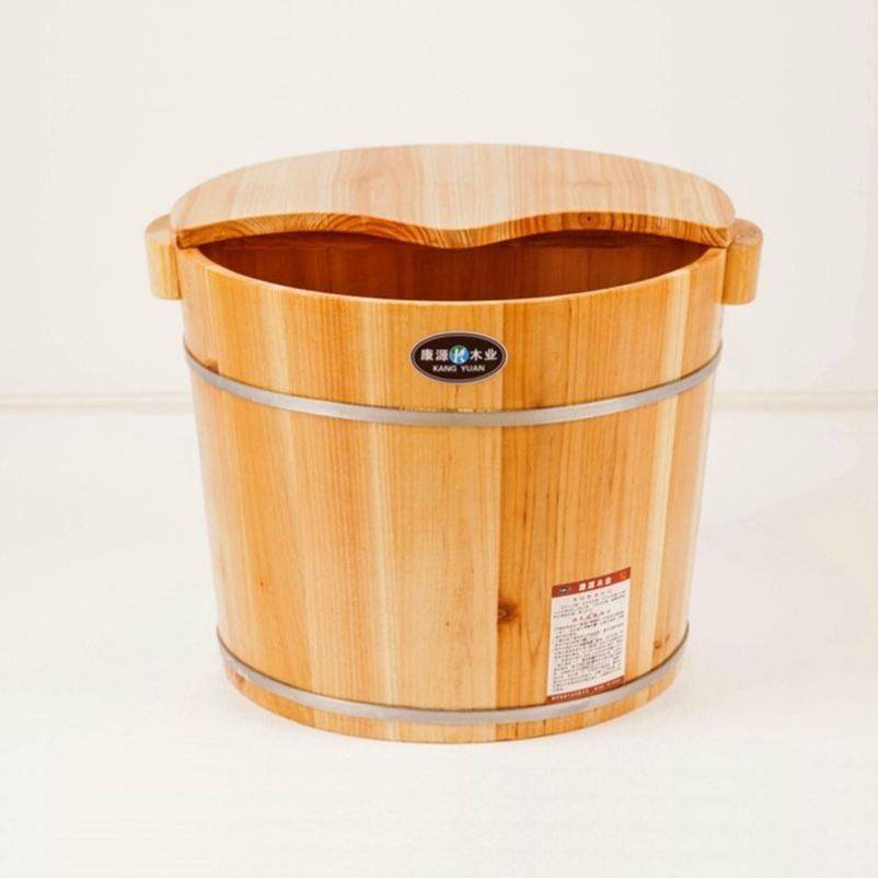 养生桶足疗桶加热煮中药泡脚桶加高加深过膝加热小腿恒温调节实木