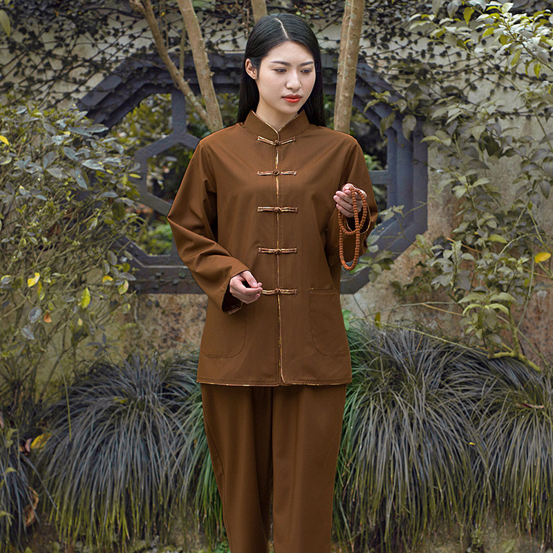 沁竺居士服女套装春夏秋季佛系衣服男女同款禅修禅意打坐服中国风
