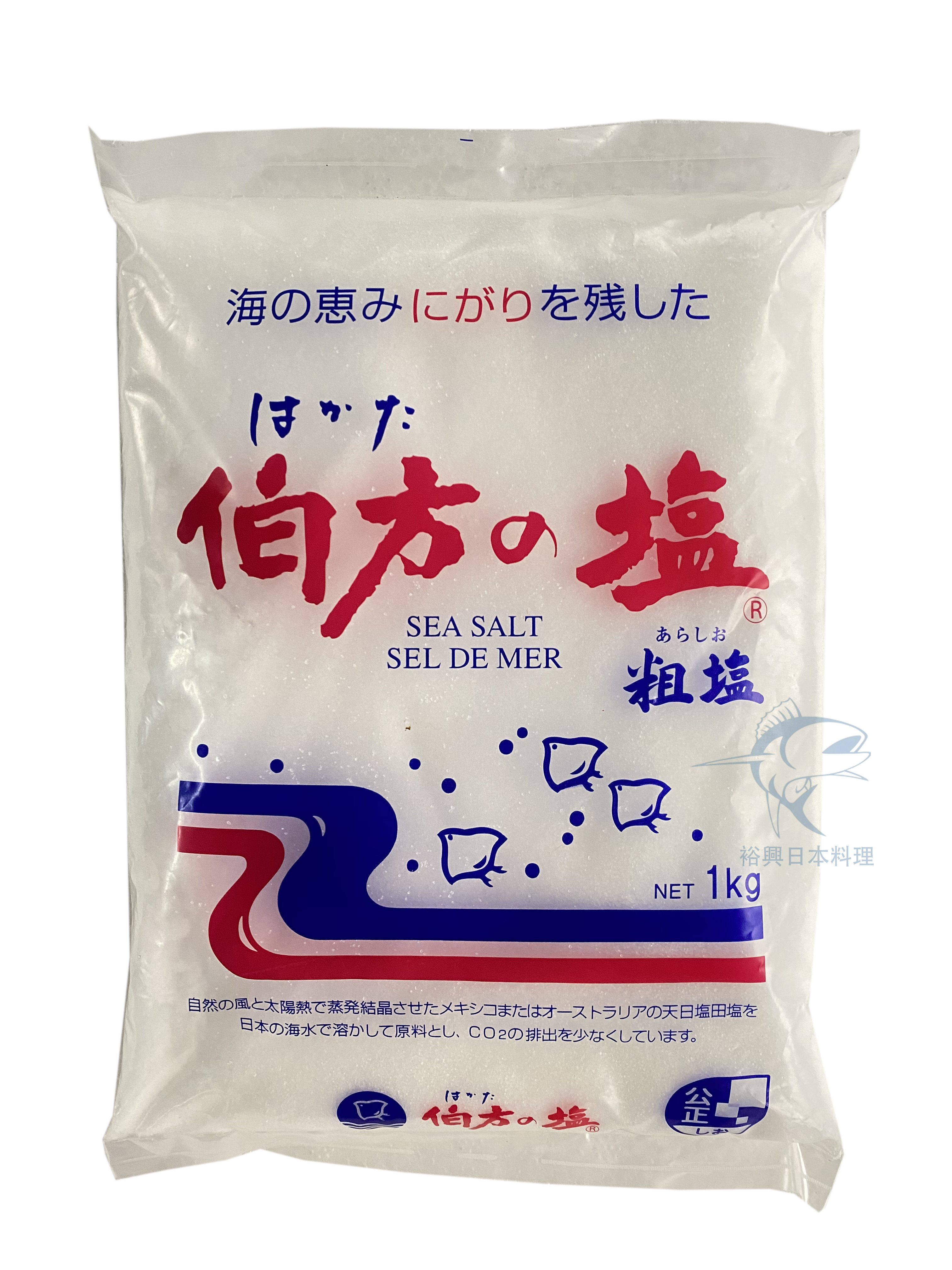 日本进口伯方粗盐1000g油炸牛排烧烤撒烧烤用调味盐复合调味料