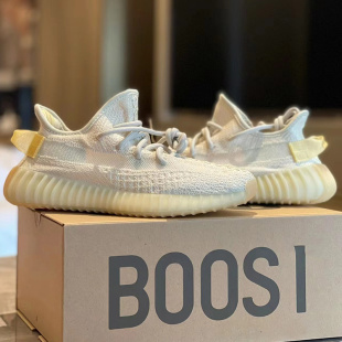 椰子鞋正品官方旗舰店og yeezy350白黄男女莆田2024新款夏季透气