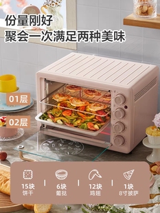 Bear/小熊电烤箱20升大容量DKX-C20G2家用烘焙多功能独立控温新款
