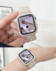 可调节春樱色编织男女款适用iwatch8/9苹果表带applewatch7654SE