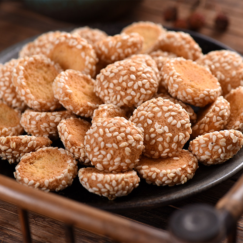 济南益康益利思芝麻饼麻元传统山东老字号儿时味道手工糕点饼干