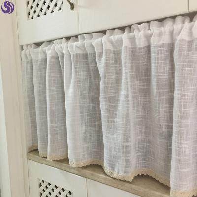 门上窗户遮挡布日式门帘半帘装饰遮挡隔断书柜帘杆柜橱纯色橱柜包