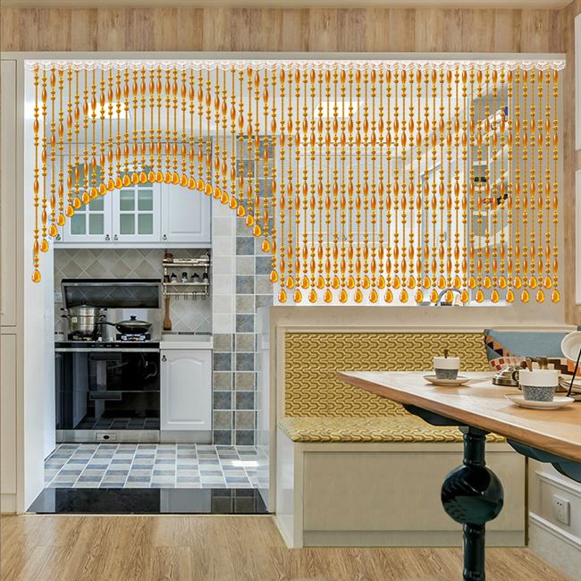 水晶珠帘隔断帘门帘客厅玄关窗帘屏风家用卧室装饰卫生间吊帘子