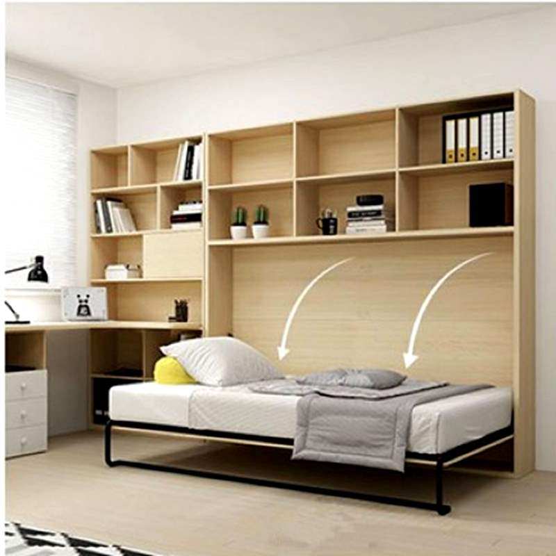 隐形床侧翻隐形床带书桌电动隐形床衣柜组合隐形床壁床多功能折叠