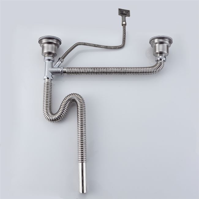 304不锈钢厨房水槽洗菜盆下水管下水器配件洗碗池盆排水管子