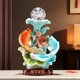 新中式年年有余双鱼戏珠招财锦鲤鱼摆件玄关客厅酒柜办公室装饰品