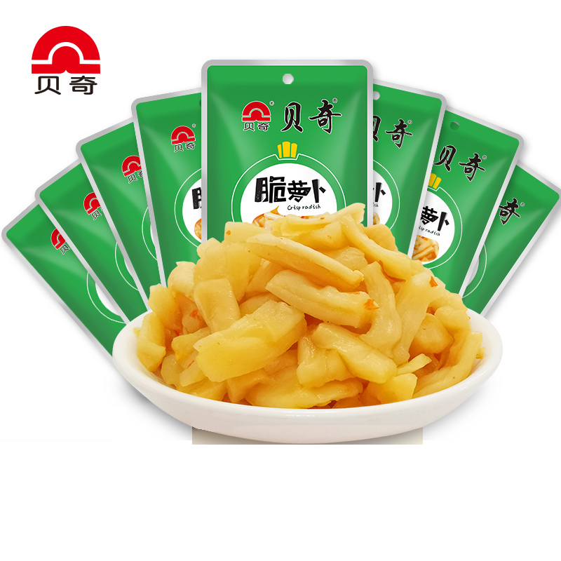 贝奇香辣原味脆萝卜开袋即食休闲小零食低盐下饭菜佐餐原味酱腌菜开胃