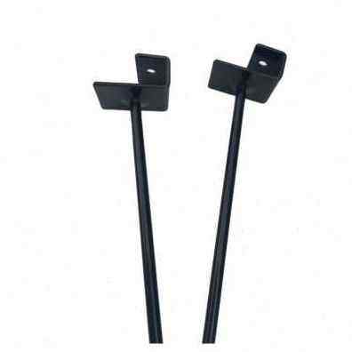 新品新方管扣件展示柜卡扣悬挂方管钩25卡口粗5cm黑色超市便利店