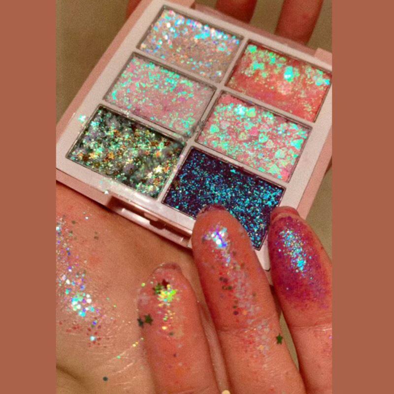 novo大亮片眼影盘爆闪亮晶晶超闪闪亮珠光闪粉2021年新款ins超火