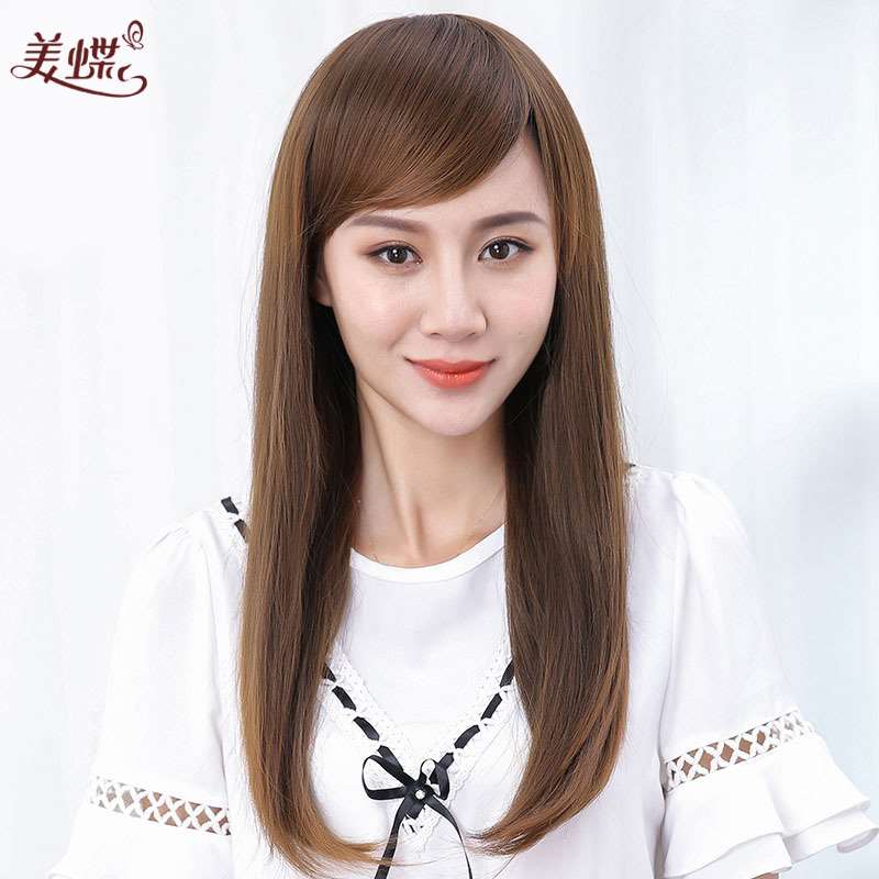 假发女长发 隐形无痕 斜刘海_高档假发女长发 长直发隐形无痕蓬松自然