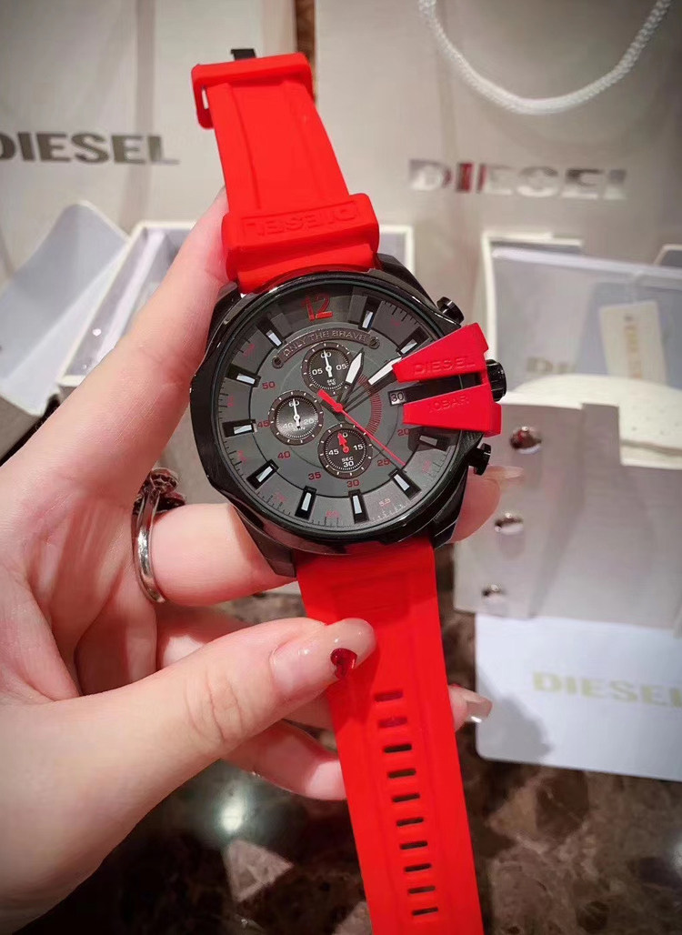 正品迪赛龙手表男硅胶运动潮流中性大表盘时尚女表个性情侣石英表