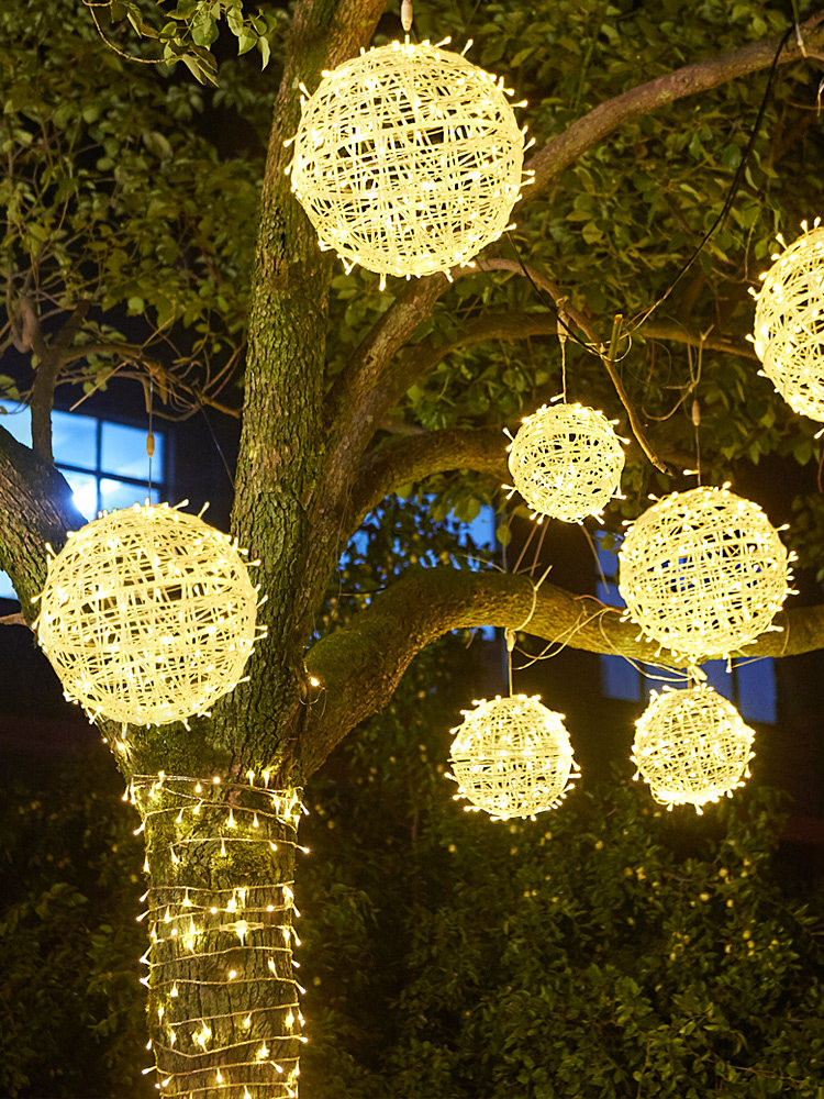 (今日10折)圣诞节装饰灯led彩灯闪灯串灯满天星户外树灯藤球灯圆球灯