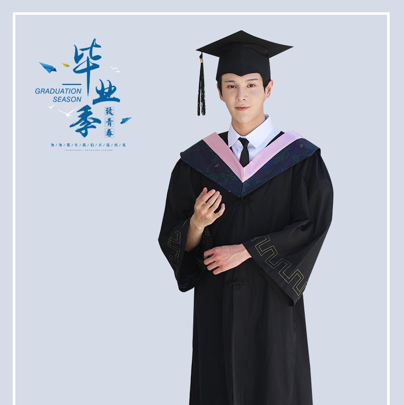 2021年新款大学毕业季学士服理学工科文学毕业礼服男大学生理科夏