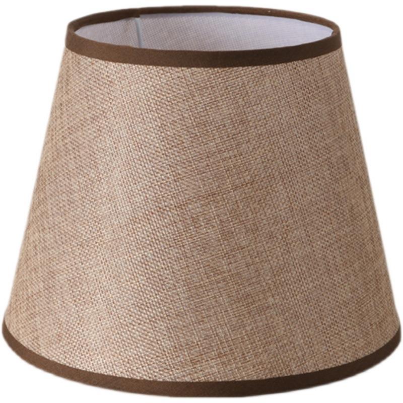 台灯灯罩外壳罩布艺圆形亚麻布灯罩防刺眼壁灯落地灯吊灯灯具配件