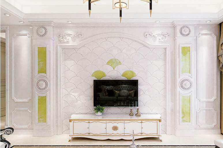 人造大理石岗石欧式天然石罗马柱客厅电视背景墙简约微晶石瓷砖