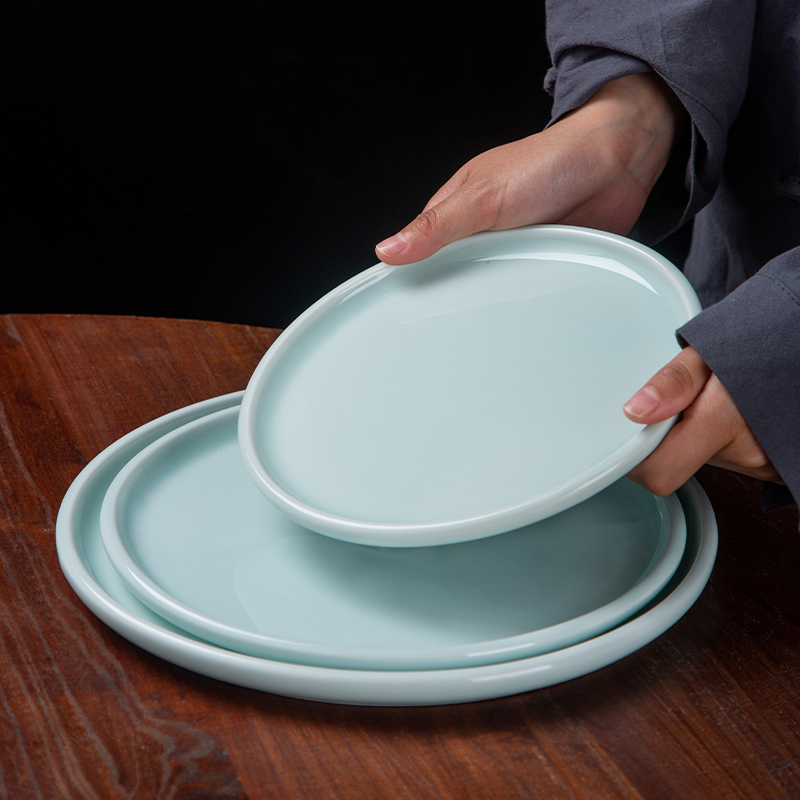北欧陶瓷西餐盘牛排盘 创意网红西式早餐盘平盘 10寸家用圆形菜盘