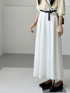 牛货超ZAN~版型绝好 白色蓬蓬松显瘦半身裙女夏季薄款A字长款裙子