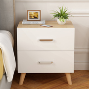 Bedside table modern minimalist solid wood leg storage cabinet simple household small storage bedroom bedside cabinet