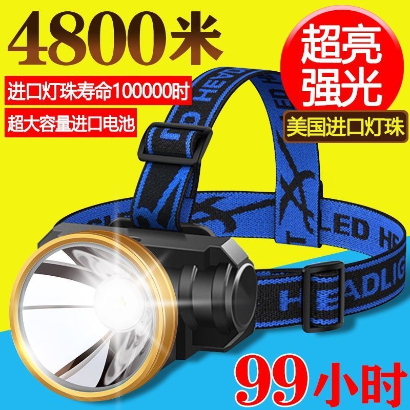 led强光超亮头戴式可充电户外头灯