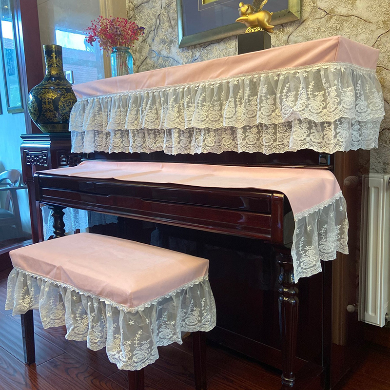 现代简约钢琴罩盖布时尚钢琴布半罩防尘罩琴罩凳套罩琴凳罩钢琴套
