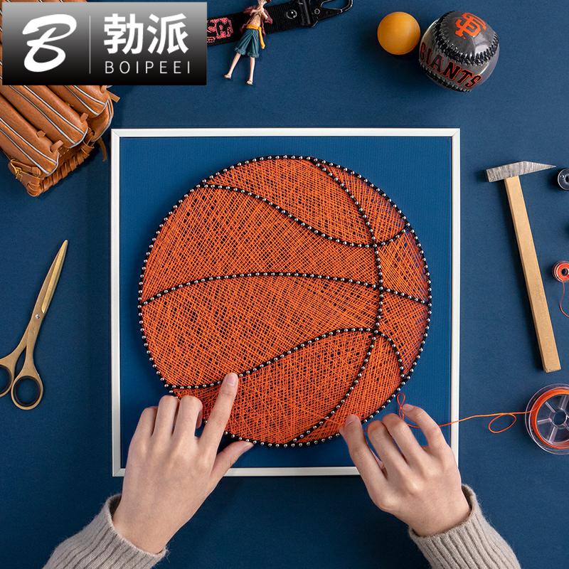 篮球绕线画教程有黑线图片