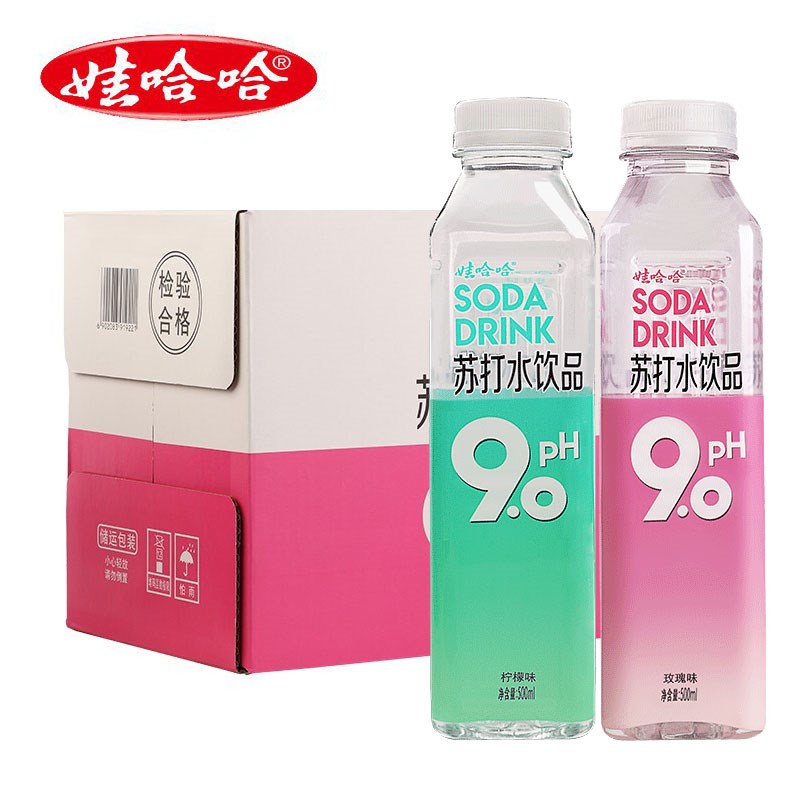 娃哈哈ph9 . 0 500ml哇哈哈苏打水