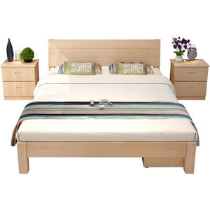 2双人x2.2两米二加宽实木床