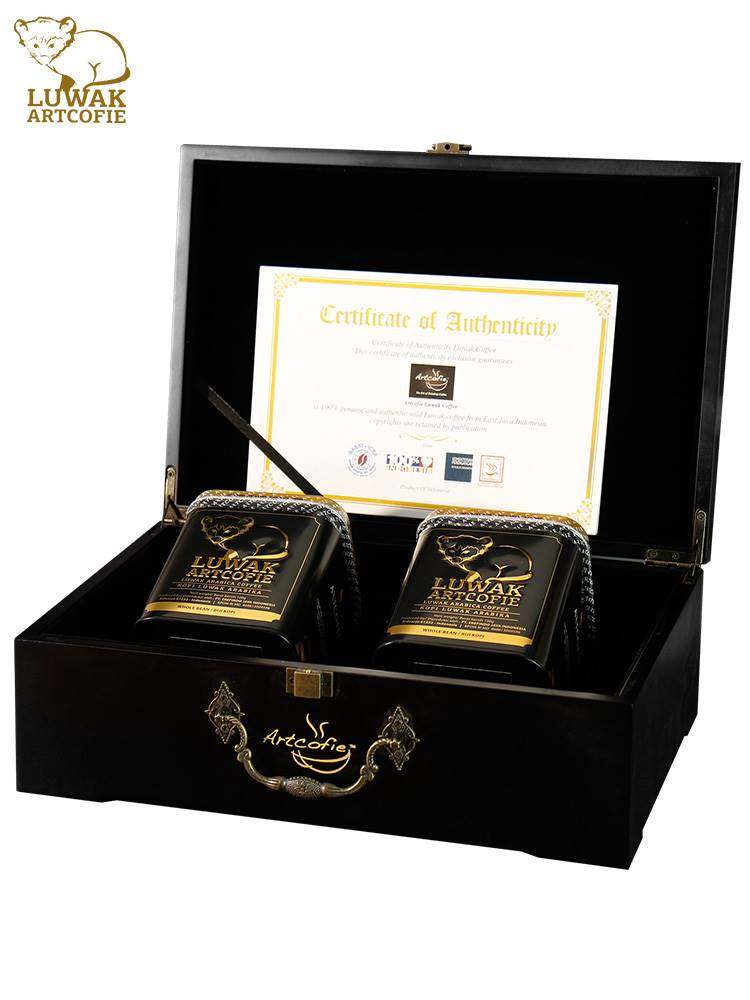正品印尼进口爱图鲁瓦克luwak猫屎咖啡豆现磨手冲咖啡礼盒装送人
