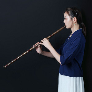 新民族乐器紫竹洞箫高档专业演奏珍藏萧8孔正反手g调f6箫包邮定制