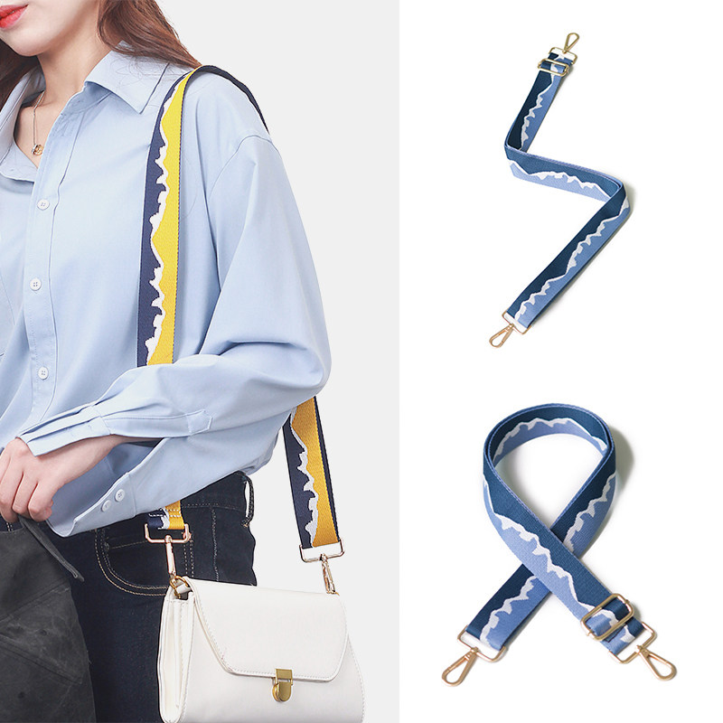 波浪纹宽肩带斜挎替换背包带子加宽尼龙包包背带单肩斜挎包带配件