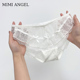 Mimi Angel白色蕾丝内裤女性感纯棉裆纯白色女生内裤2022时尚新款