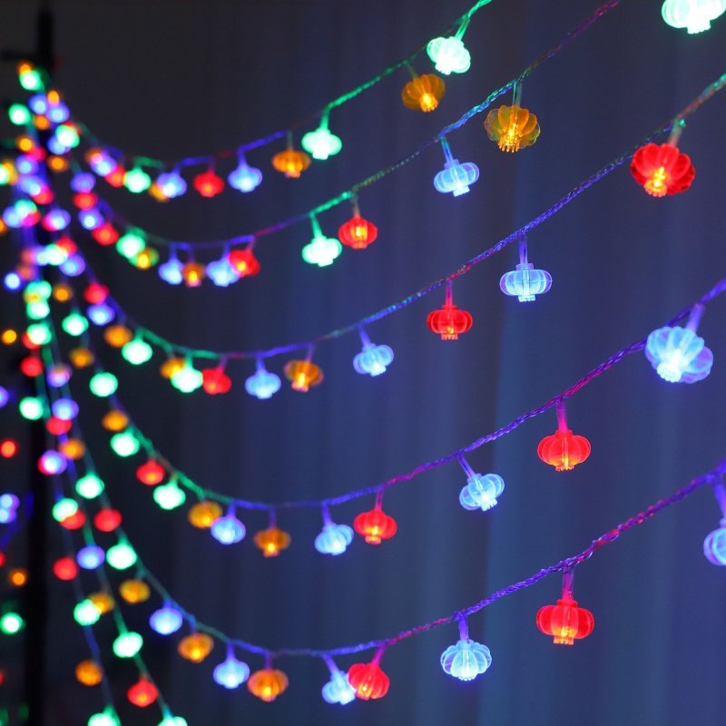 结婚彩灯装饰家用闪灯卧室红灯串国房灯中元宵过年小灯笼led春节