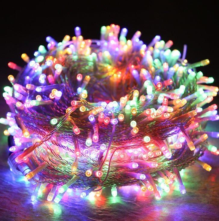 新年七彩变色过年家用霓虹灯户外春节装饰灯小彩灯闪灯串灯满天星