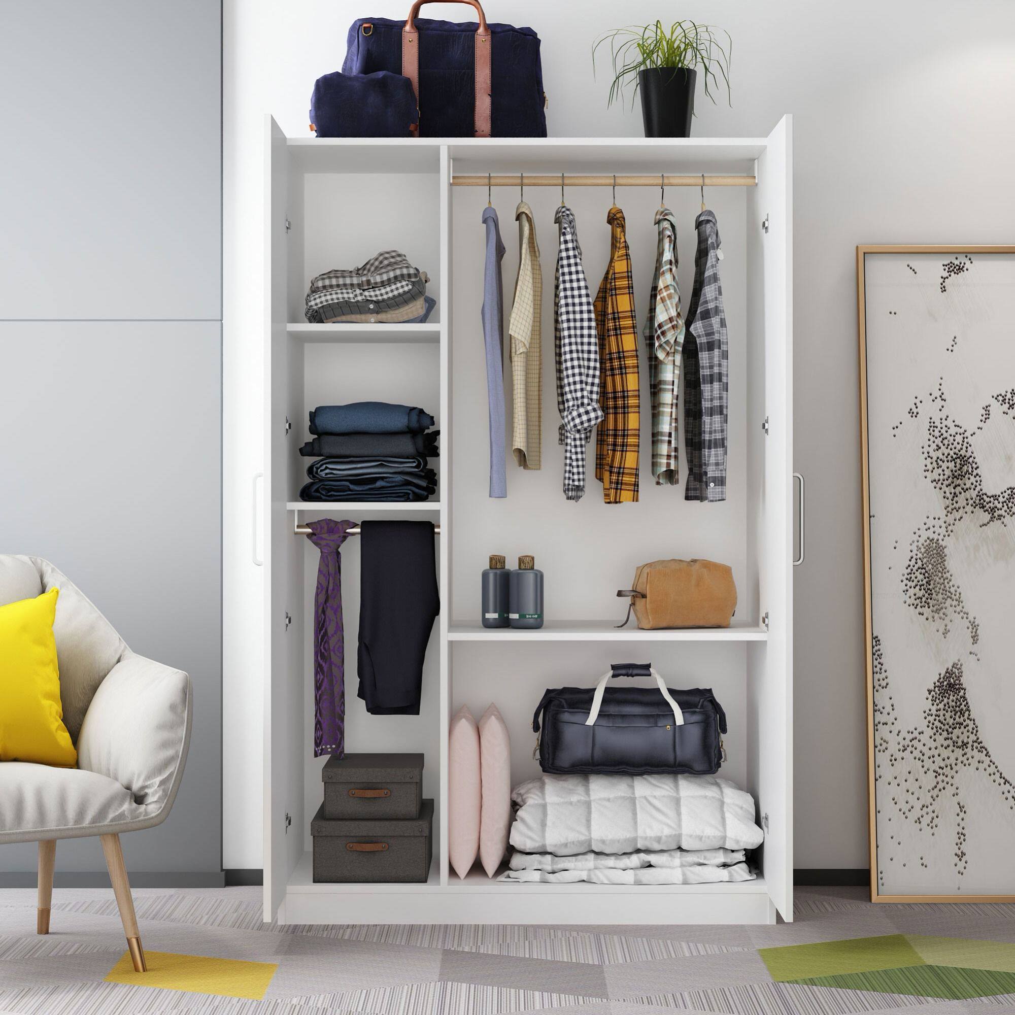 特价木衣柜组装经济型实木板式