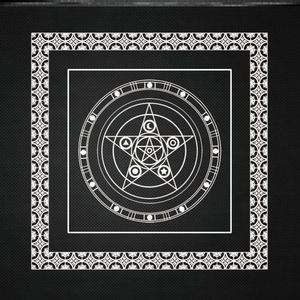       塔罗牌桌布五芒星绒布紫色