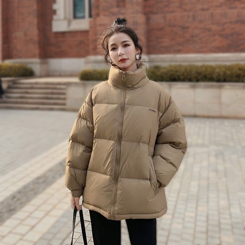 羽绒服女短款90白鸭绒2020年新款小个子面包服韩版宽松情侣外套潮