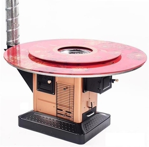 带暖气片取暖炉子家用燃煤炭农村木柴室内水暖做饭地暖冬季采暖炉