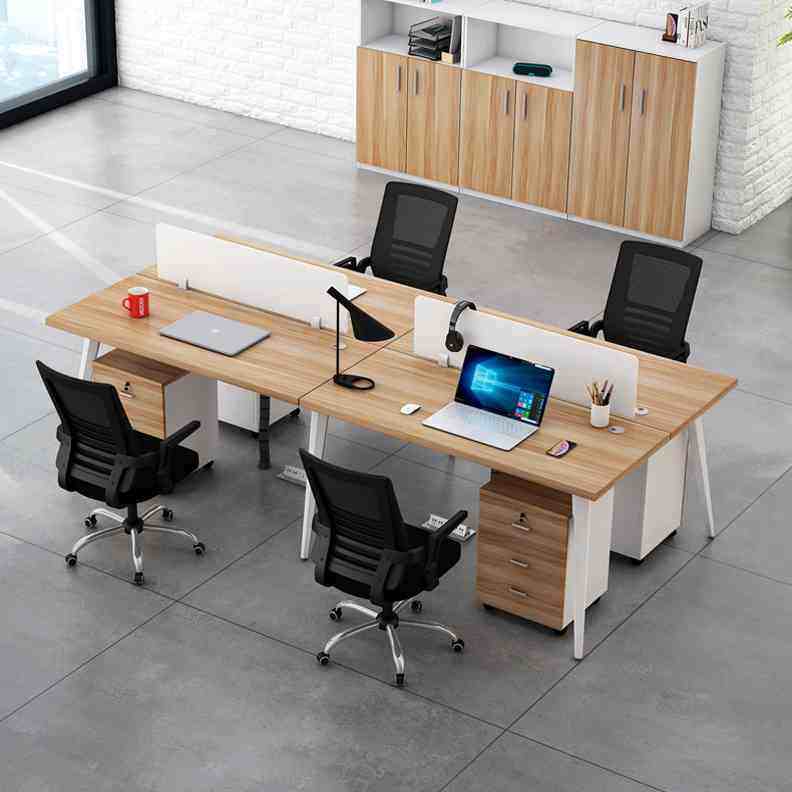办公桌简约现代员工办工作桌卡座四工位办公室椅组合4人位职员桌