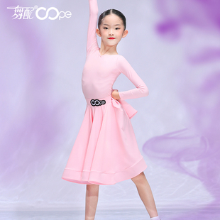 oope舞配舞服拉丁舞女童规定服表演服新款8色心形少儿专业比赛服
