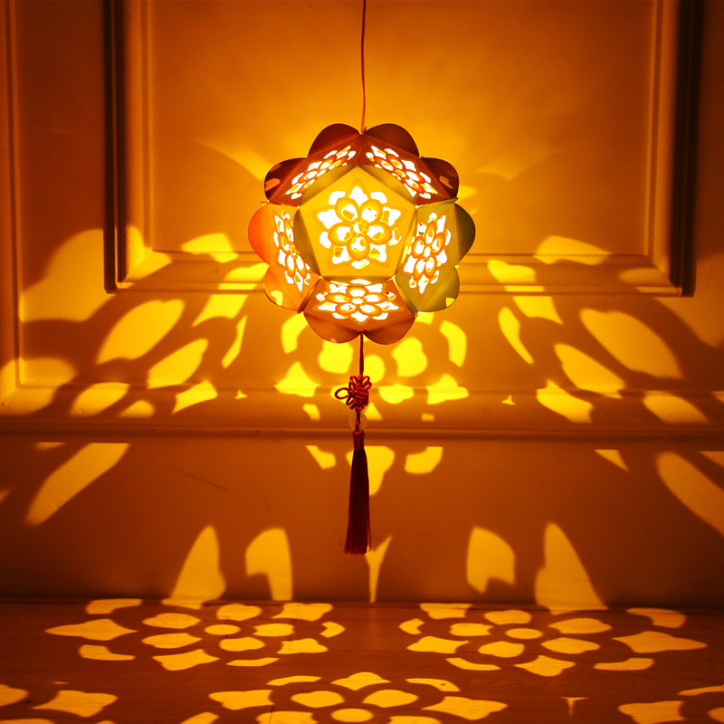 做灯笼的手工材料幼儿园新年环创制作花灯材料包元旦儿童diy传.