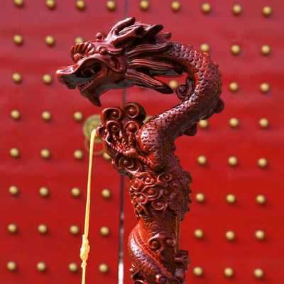 权杖龙头镇宅法杖佘老太君龙头拐杖