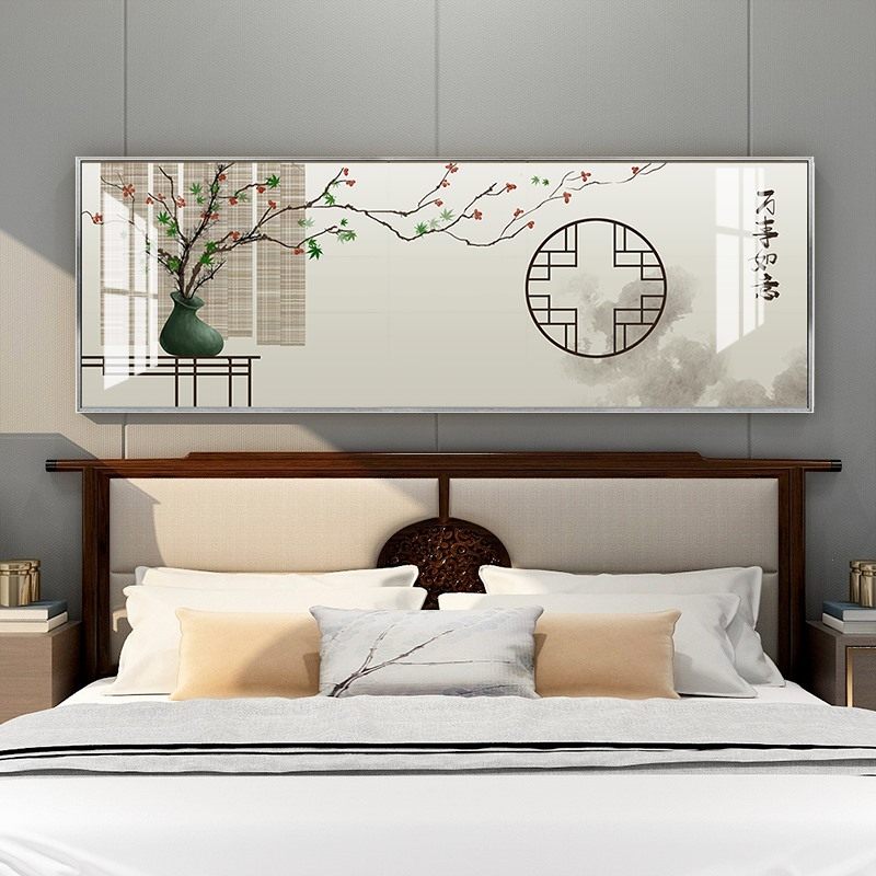 卧室床头装饰画现代新中式山水画风景字画沙发墙挂画房间软装饰品